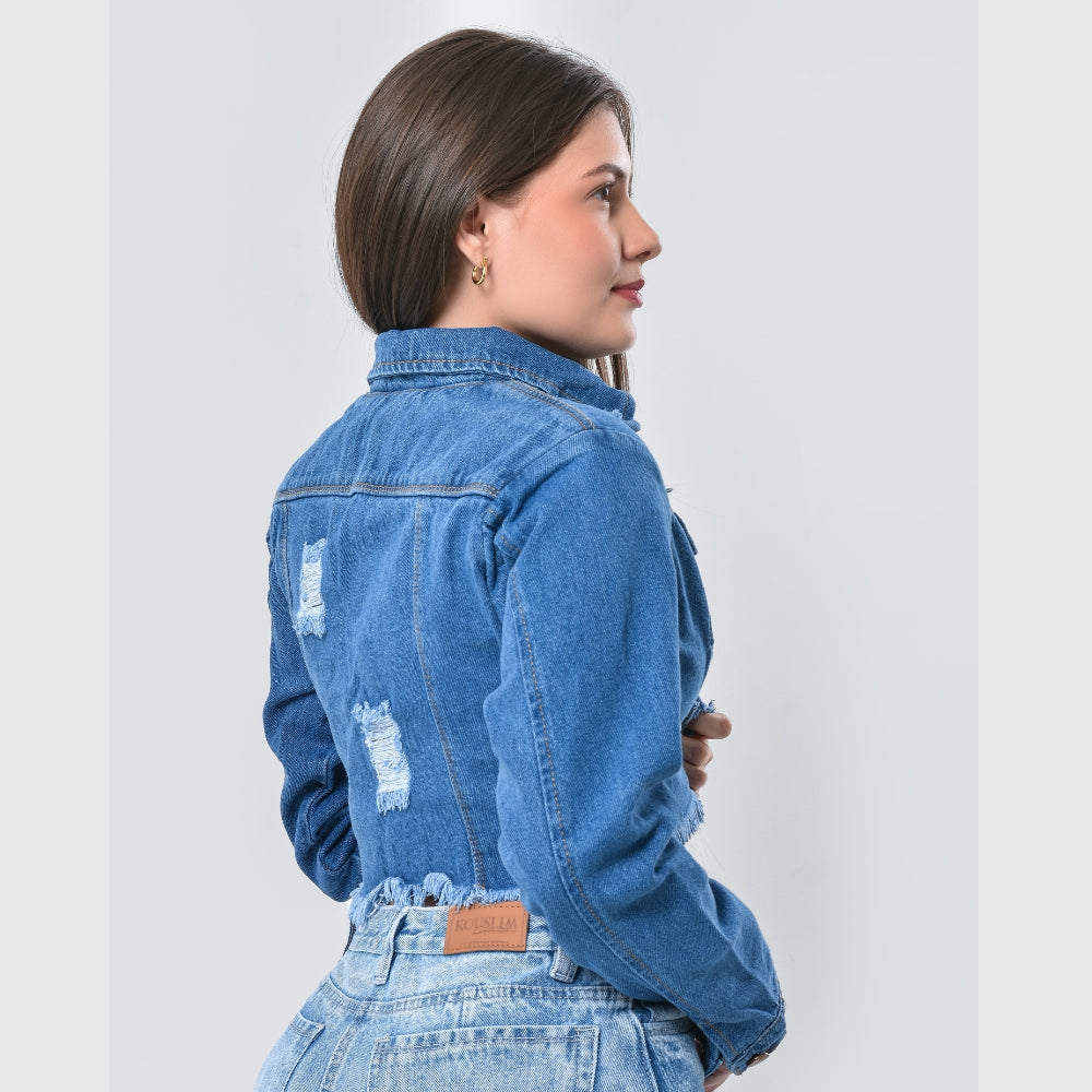 Chaqueta Jean Rígida Torera Dama M10 Tono Medio