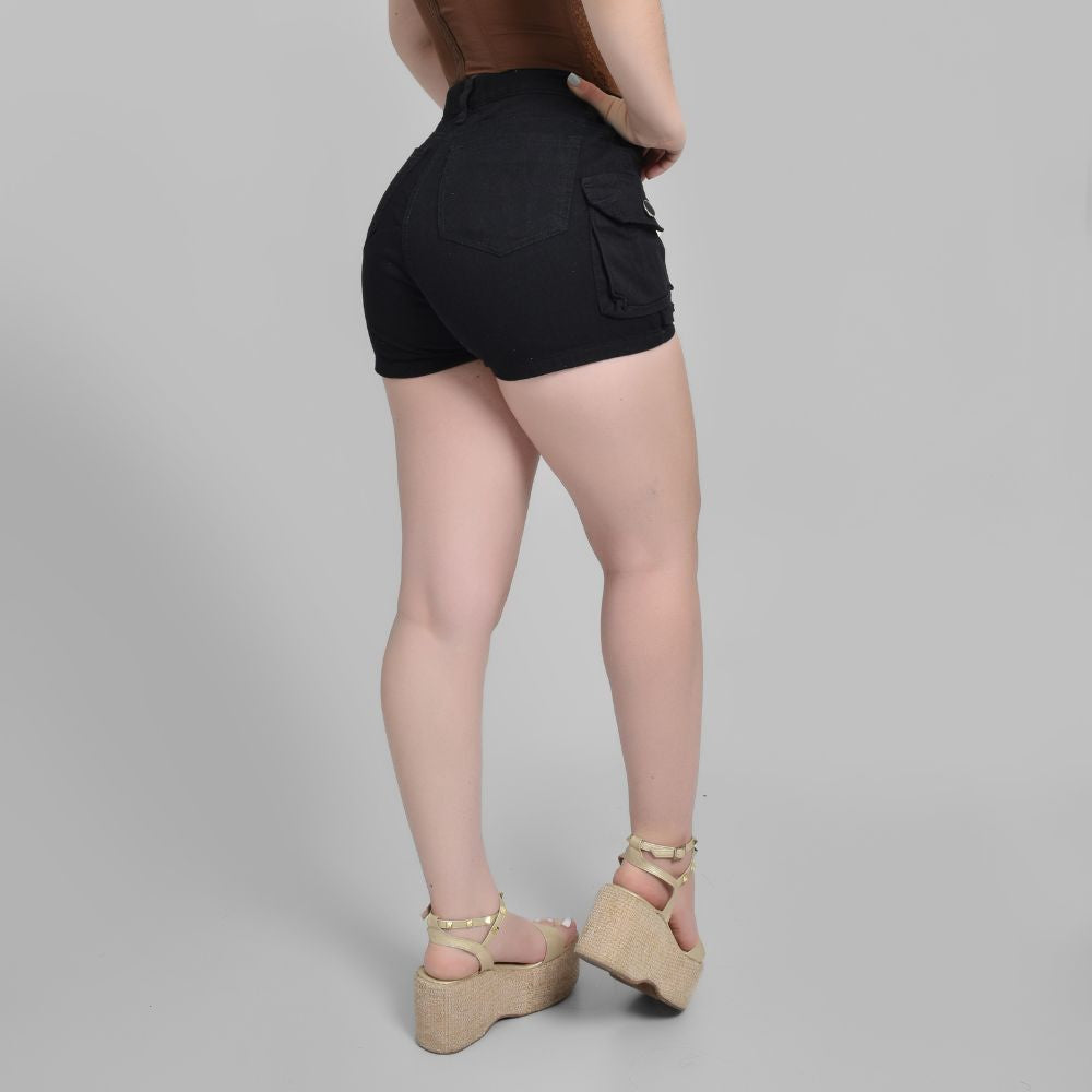 Falda Cargo Negra 1511004-07