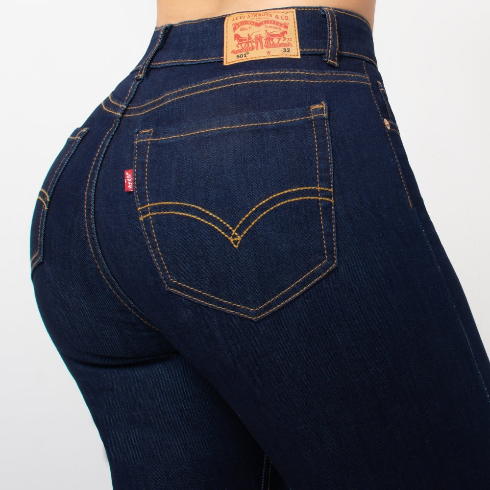 Pantalón Skinny Tipo Importado M1 Oscuro