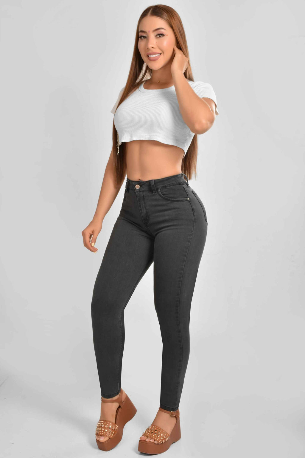 Pantalón Skinny M4 Humo
