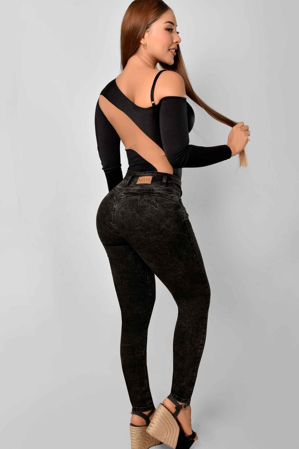 Pantalón Skinny Push Up 3 Botones M3 Humo