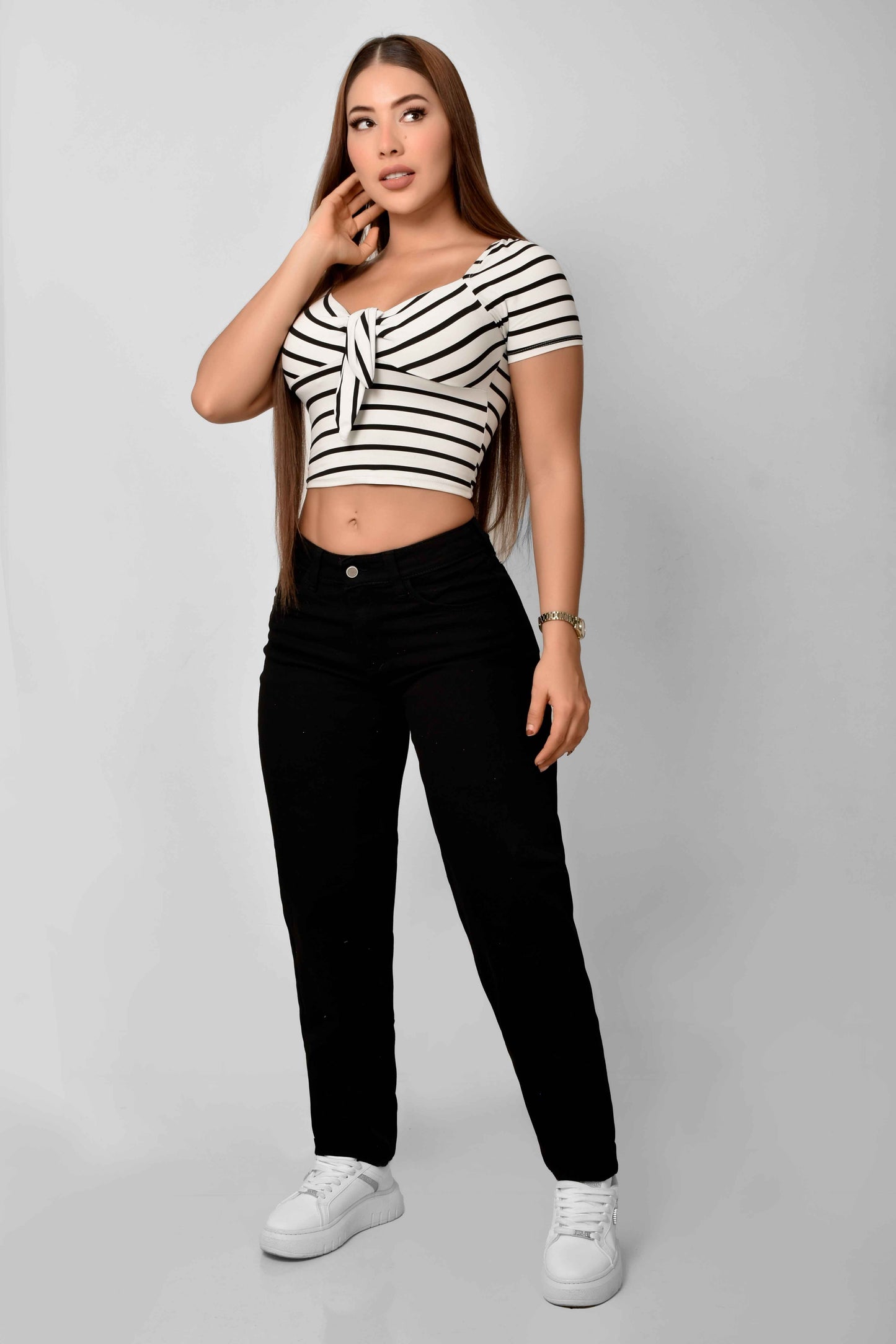 Pantalón Semirrígido Boyfriend Negro