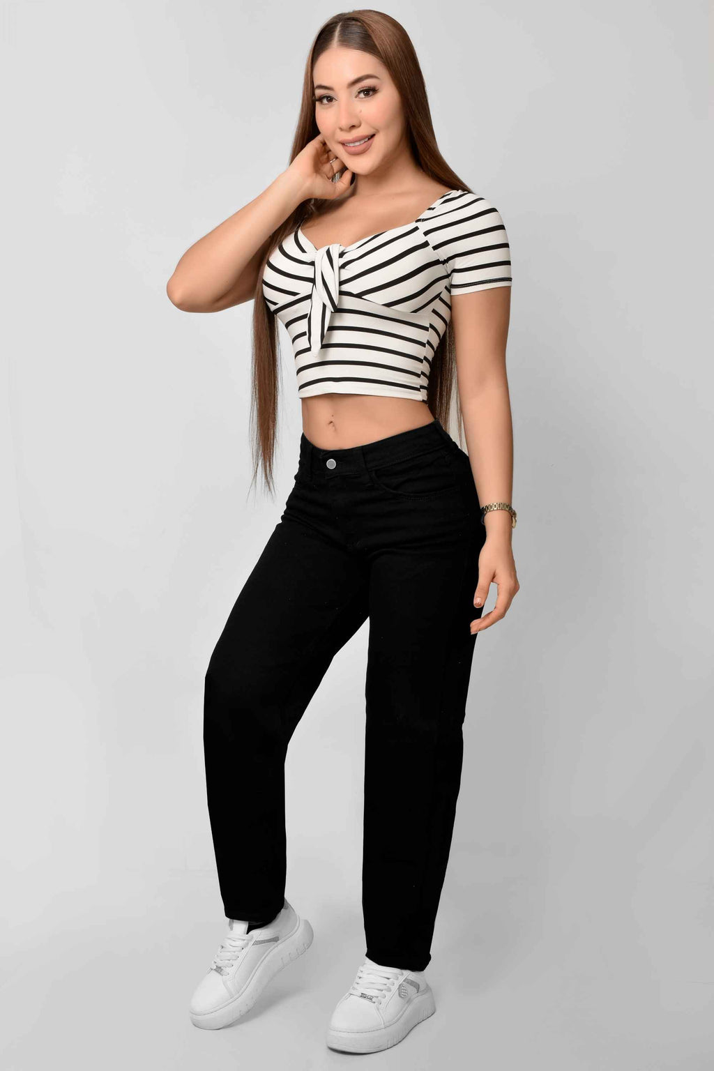 Pantalón Semirrígido Boyfriend Negro