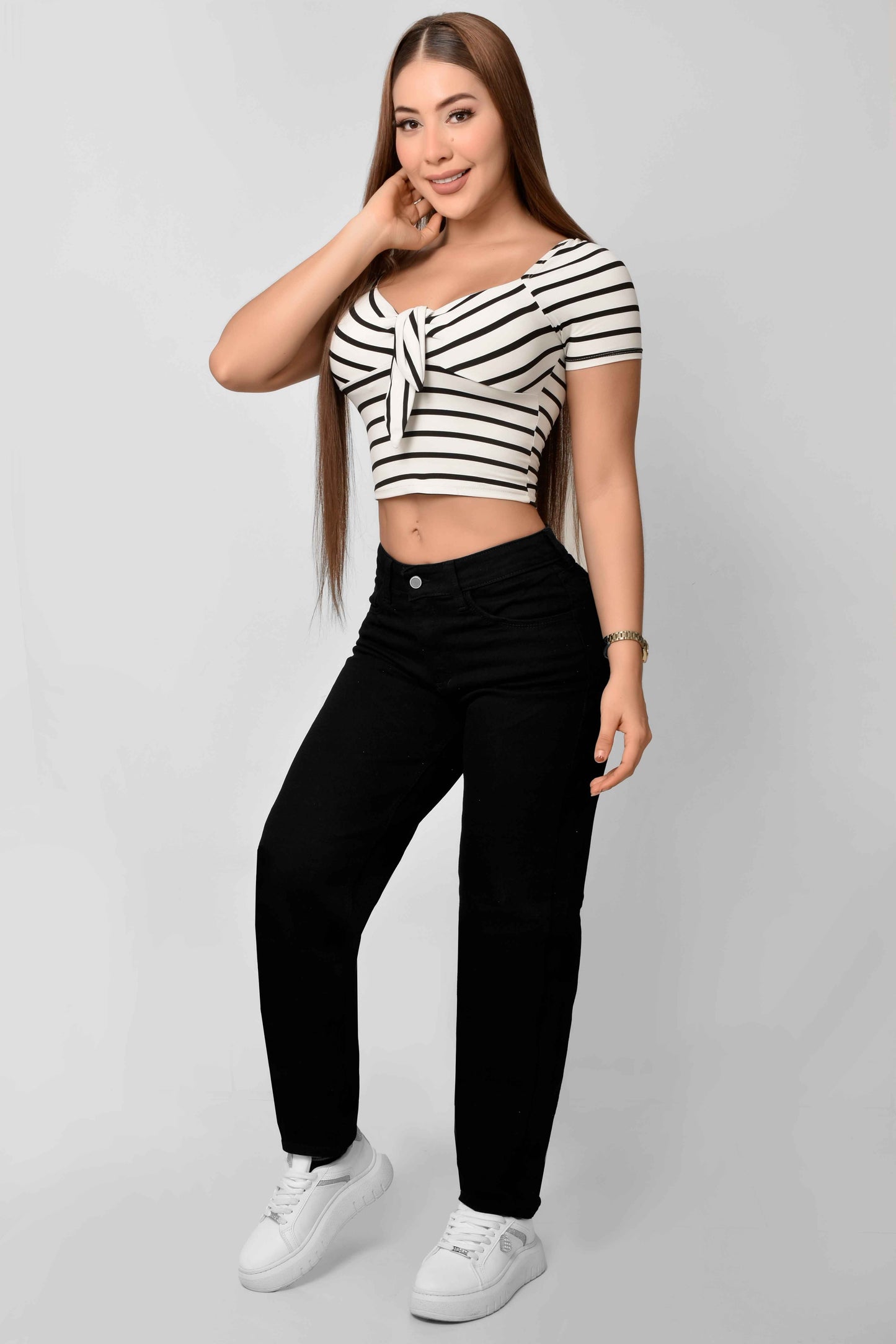 Pantalón Semirrígido Boyfriend Negro