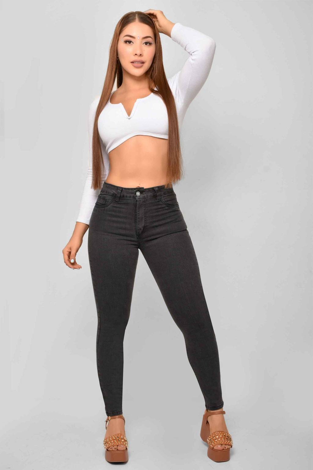 Pantalón Skinny WorkLine Humo