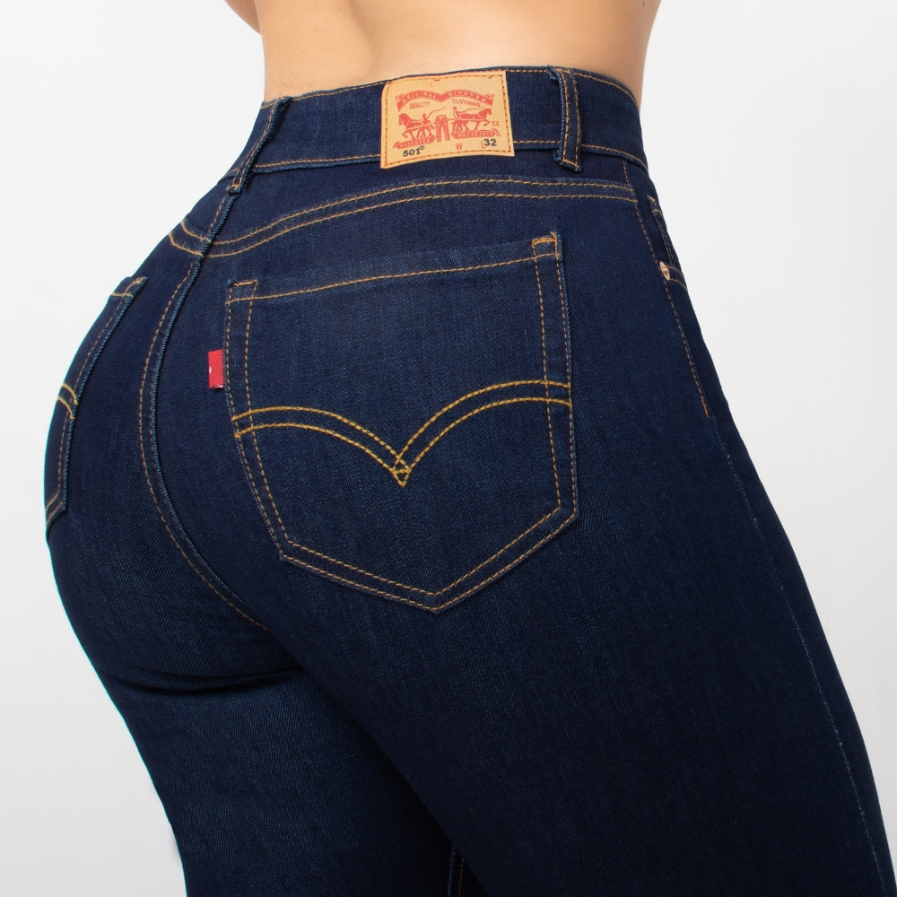Pantalón Skinny Regular Petrolizado
