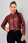 Chaqueta Efecto Cuero Rebel M4 Vinotinto