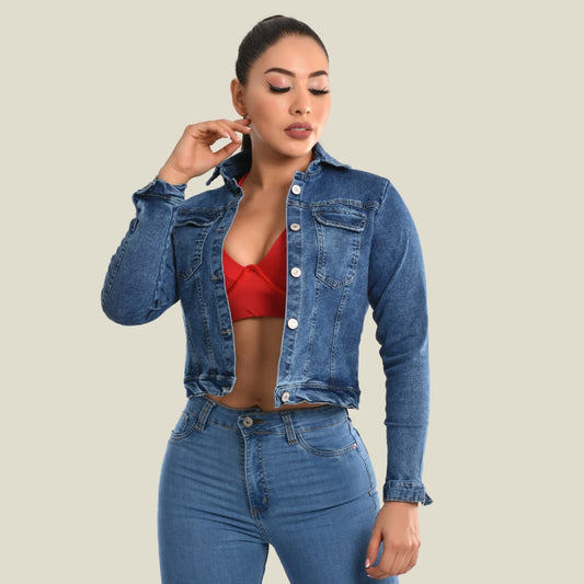 Chaqueta Stretch Clásica Dama M1 Tono Frosteado