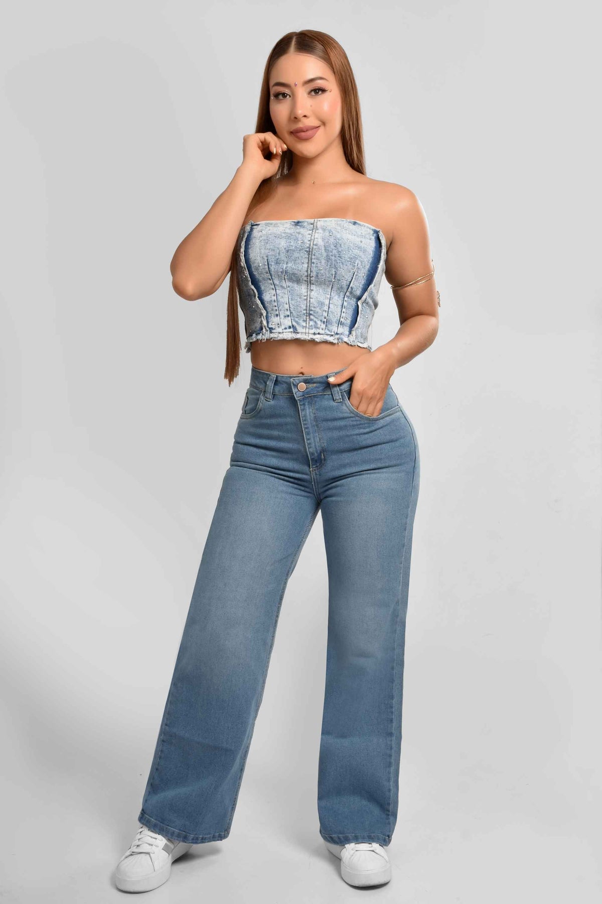 Pantalón Stretch WideLeg Claro M3