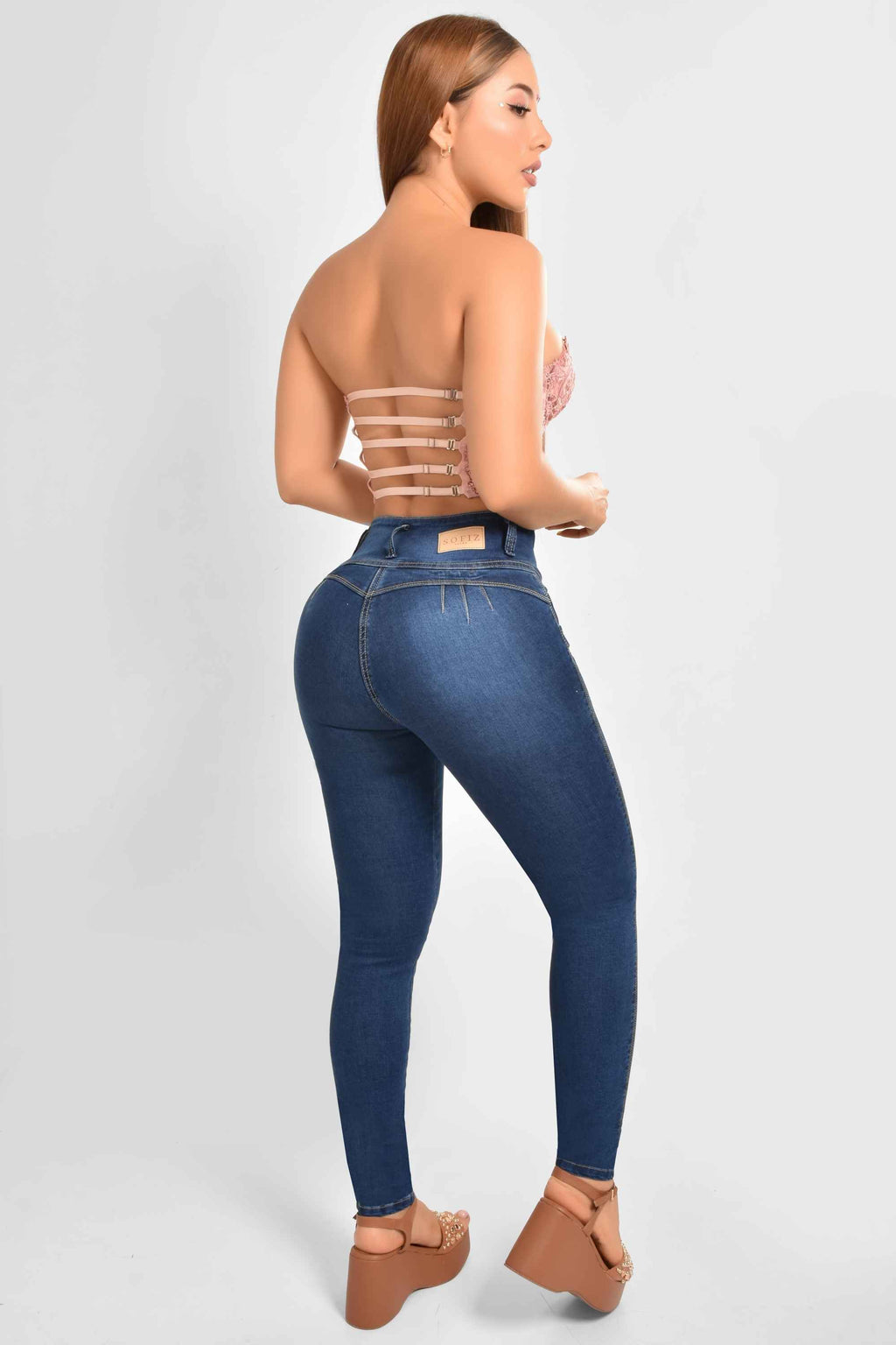 Pantalón Skinny Push Up 3 Botones M5 Medio