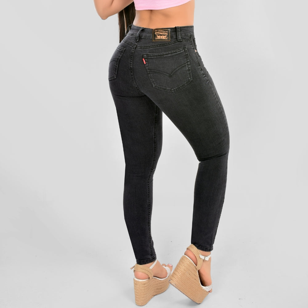 Pantalón Skinny Regular Humo