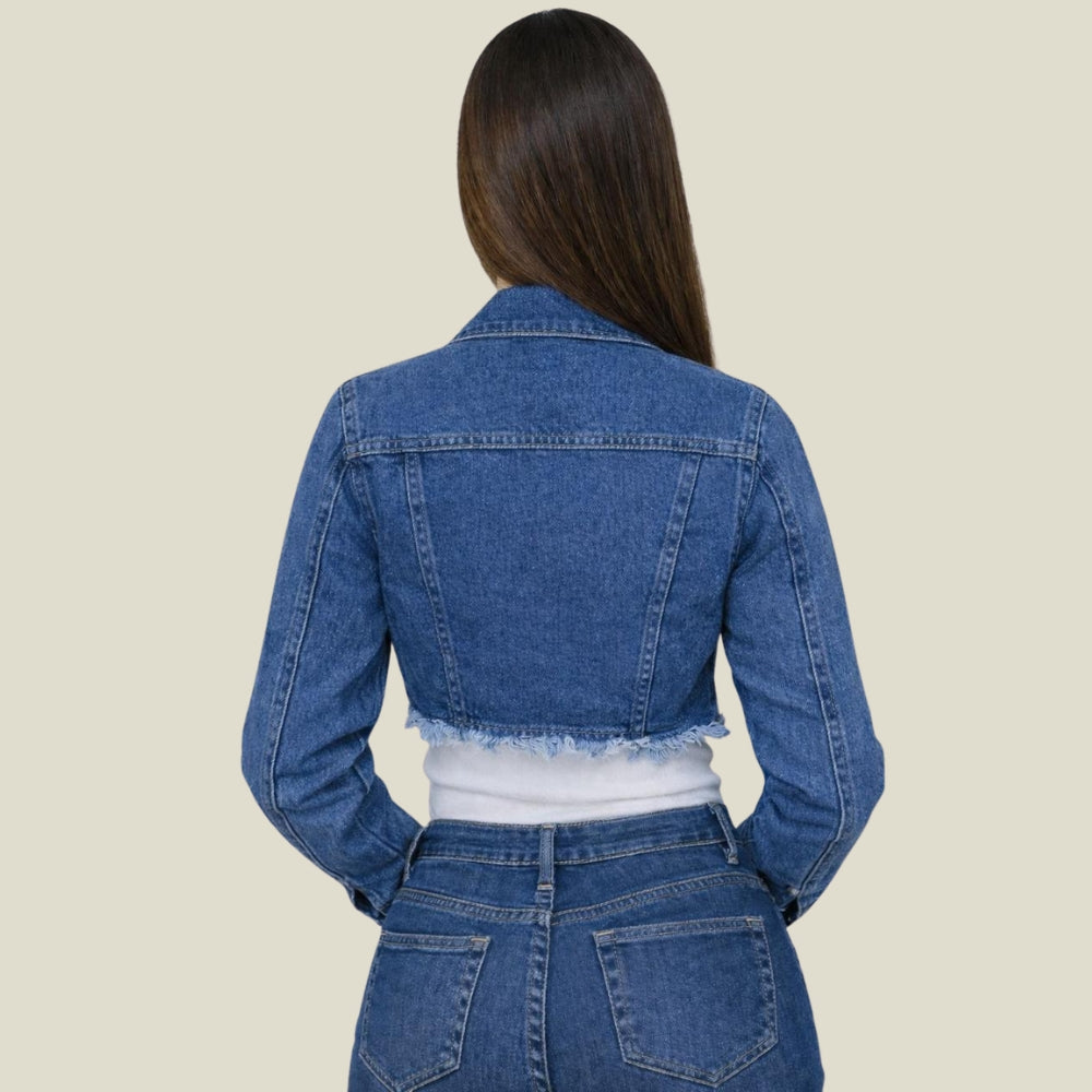 Chaqueta Jean Rígida Torera Dama M2 Tono Frosteado