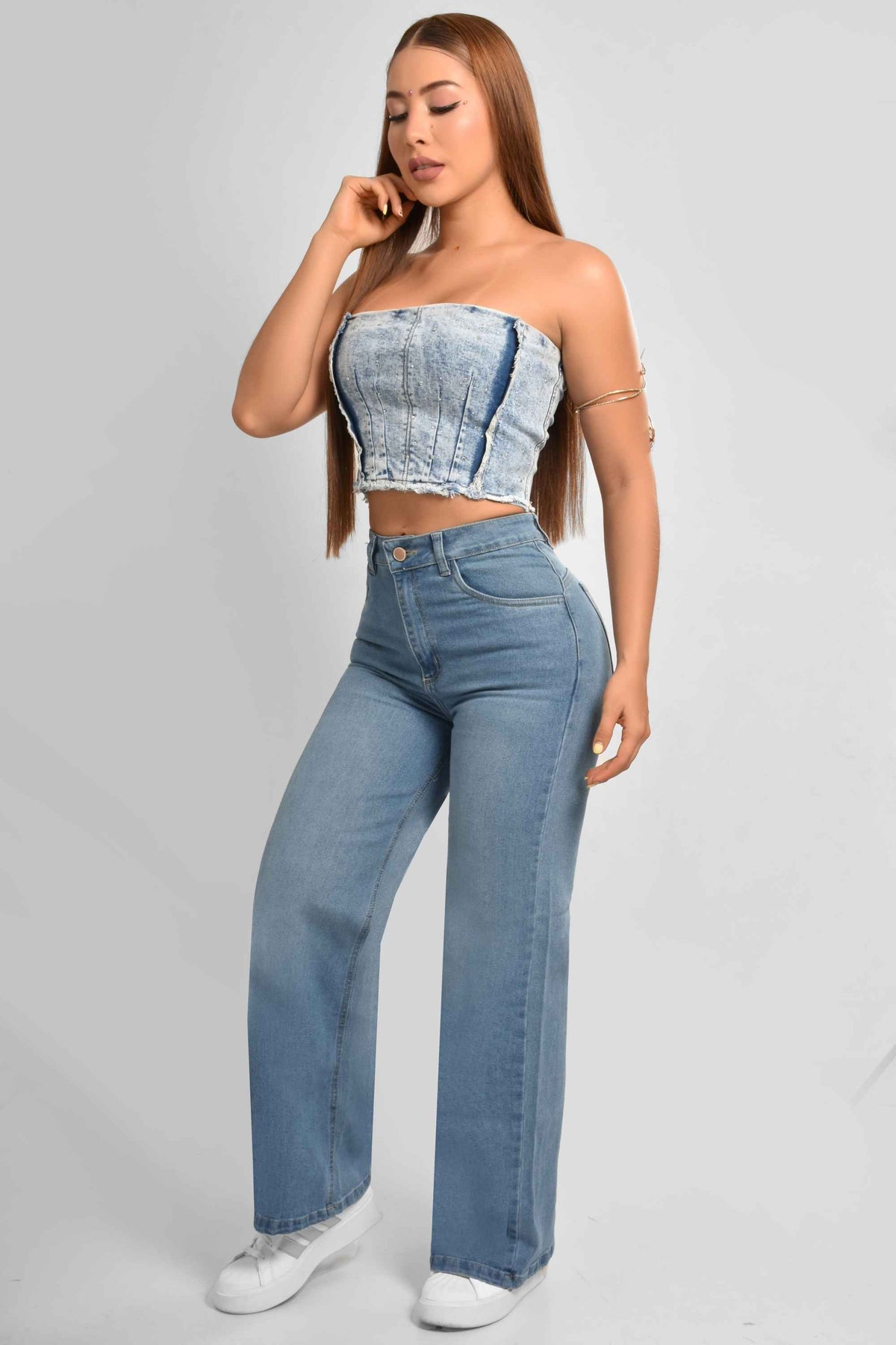 Pantalón Stretch WideLeg Claro M3