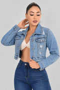 Chaqueta Jean Rígida Torera Dama M4 Tono Claro