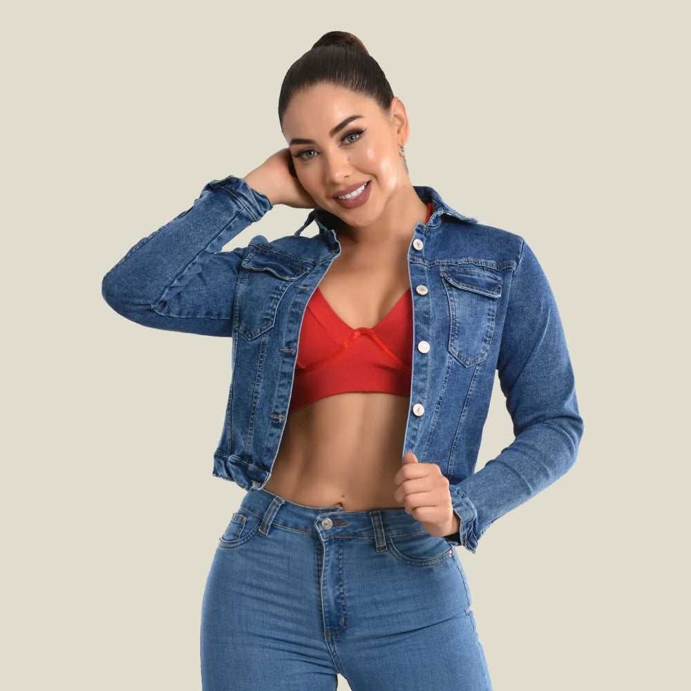 Chaqueta Stretch Clásica Dama M1 Tono Frosteado