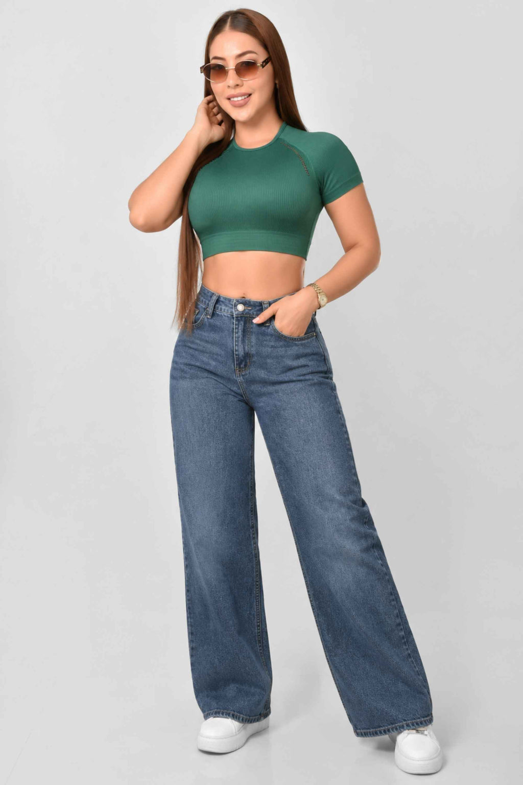 Pantalón Stretch WideLeg Medio Frost M3