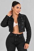 Chaqueta Jean Rígida Torera Dama M4 Tono Negro