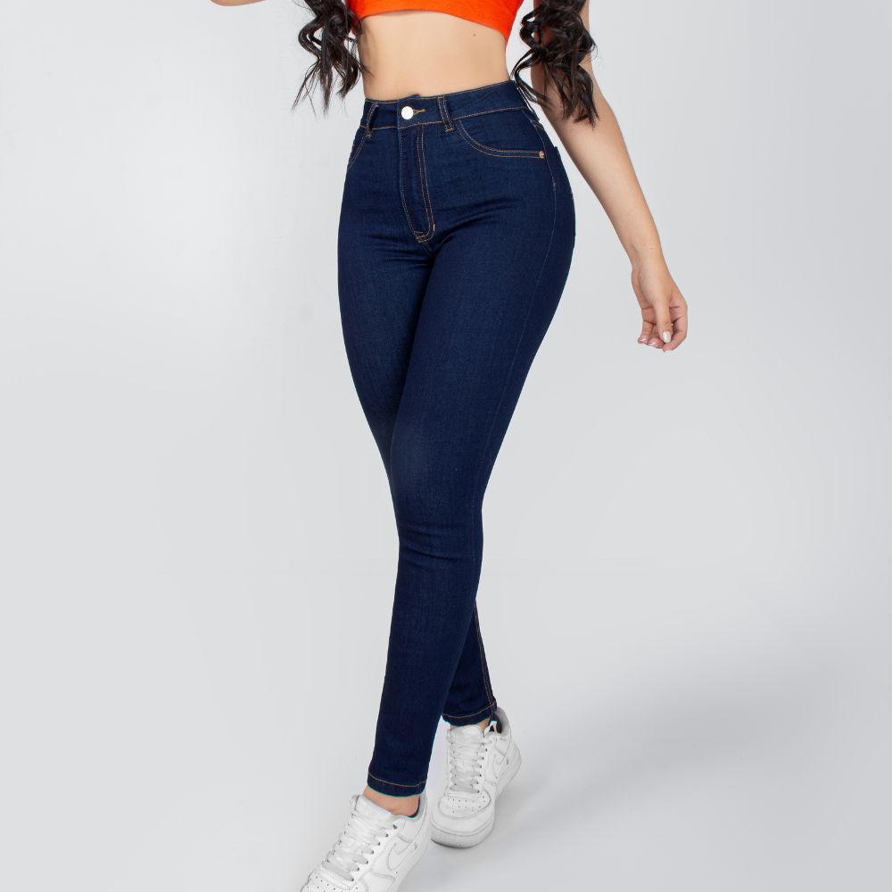 Pantalón Skinny Tipo Importado M1 Oscuro