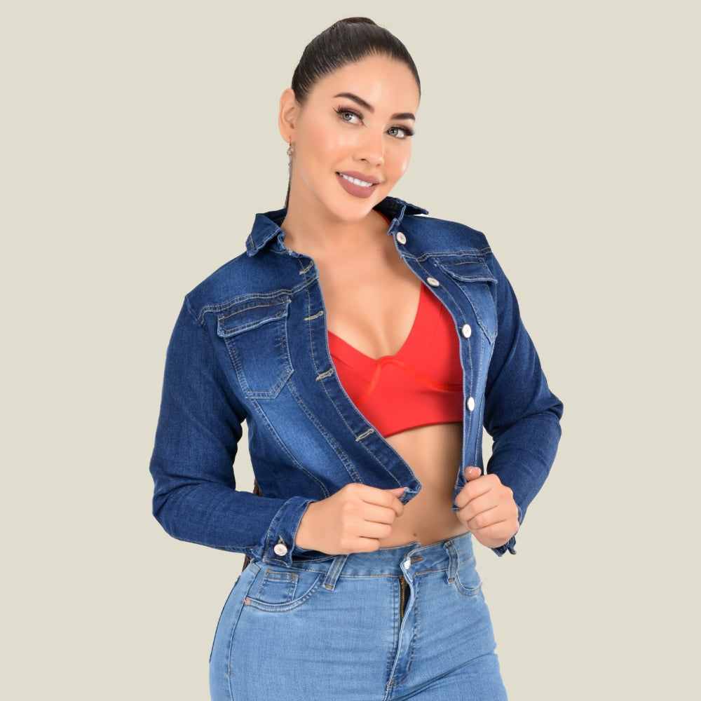 Chaqueta Stretch Clásica Dama M1 Tono Oscuro