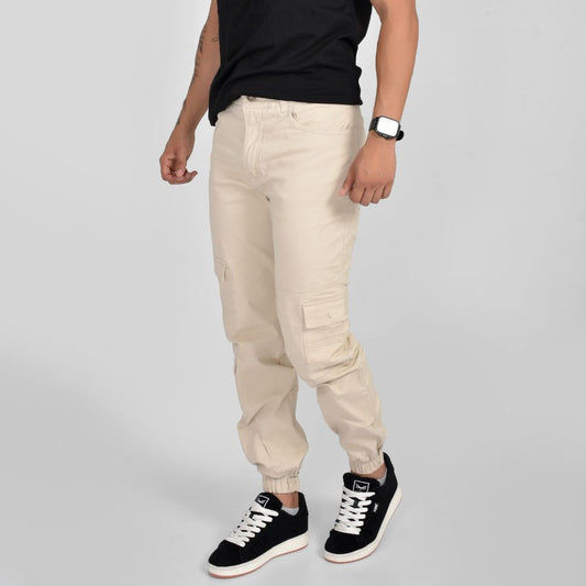 Pantalón Cargo Drill Beige 03-001