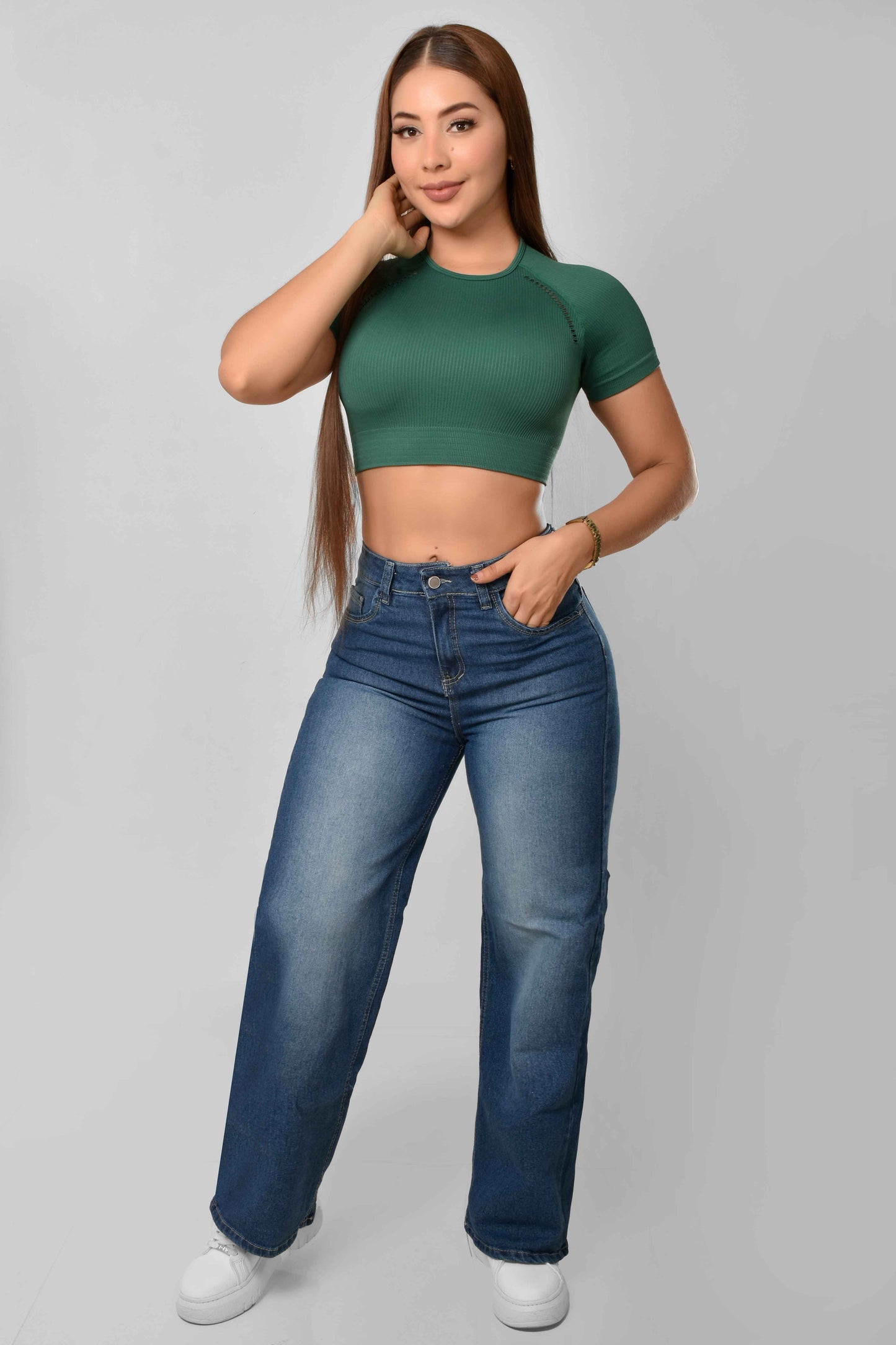 Pantalón Stretch WideLeg Medio
