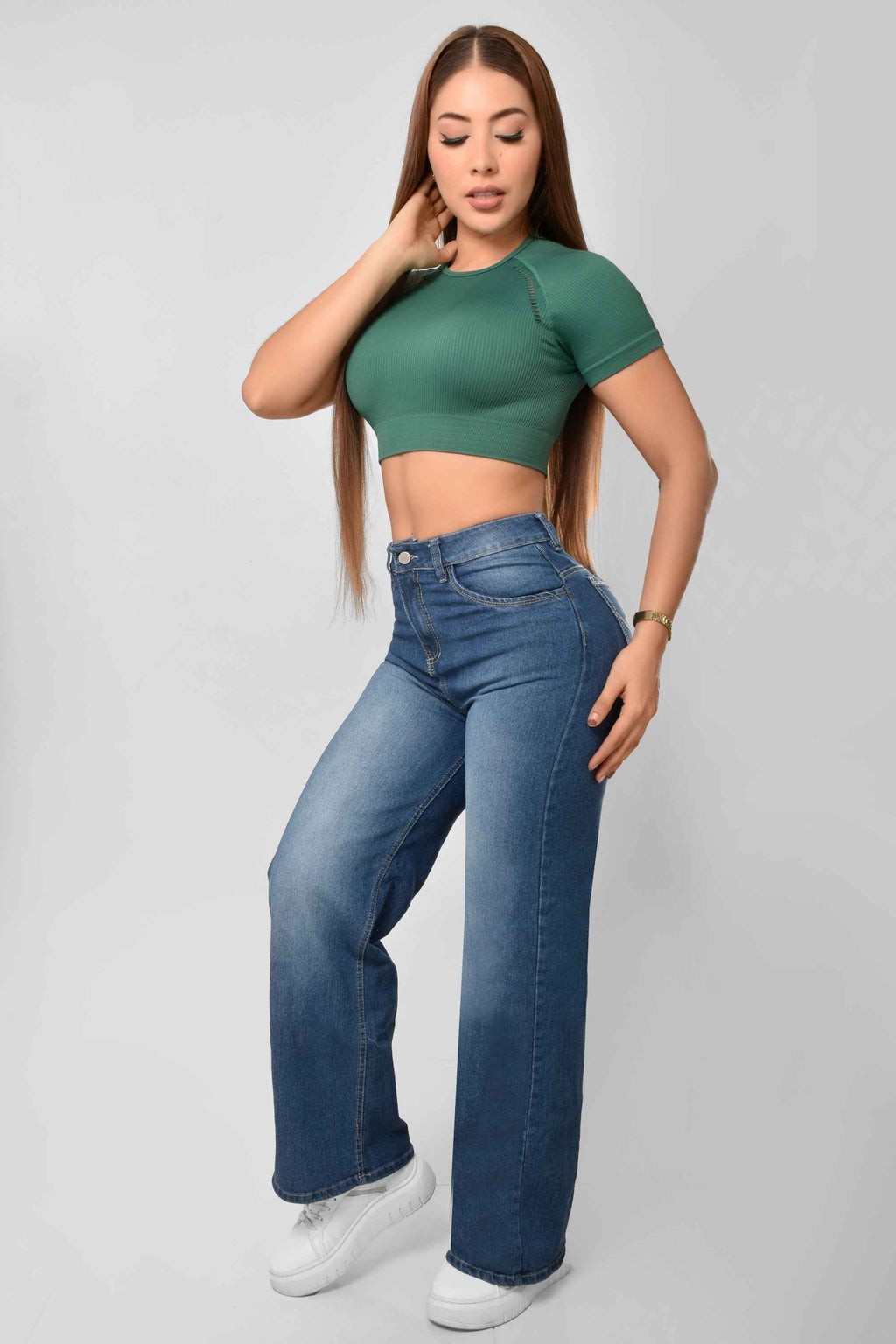 Pantalón Stretch WideLeg Medio