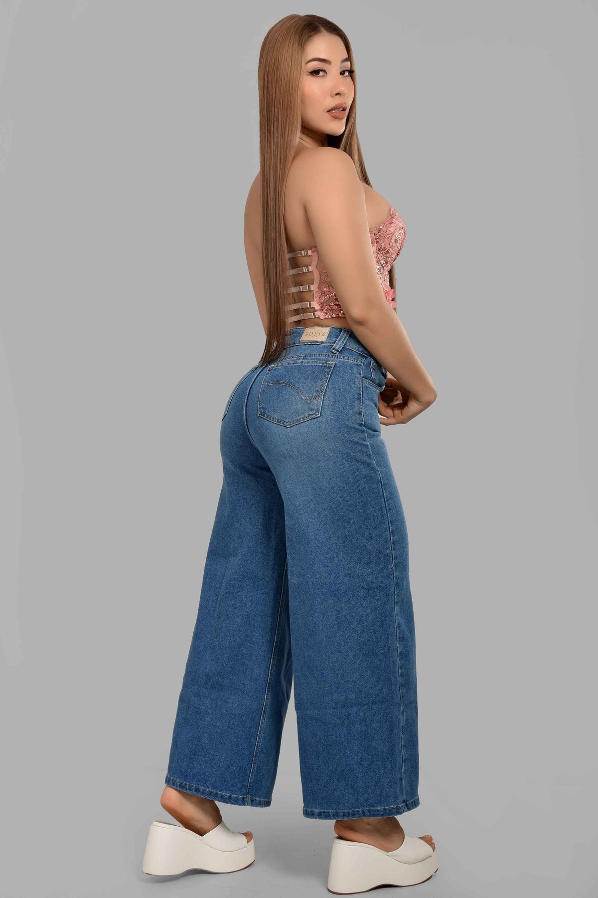 Pantalón Stretch Palazzo M7 Medio