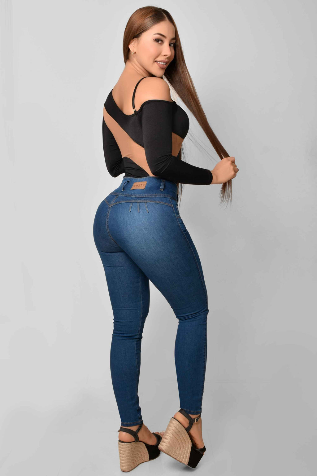 Pantalón Skinny Push Up 3 Botones M3 Medio