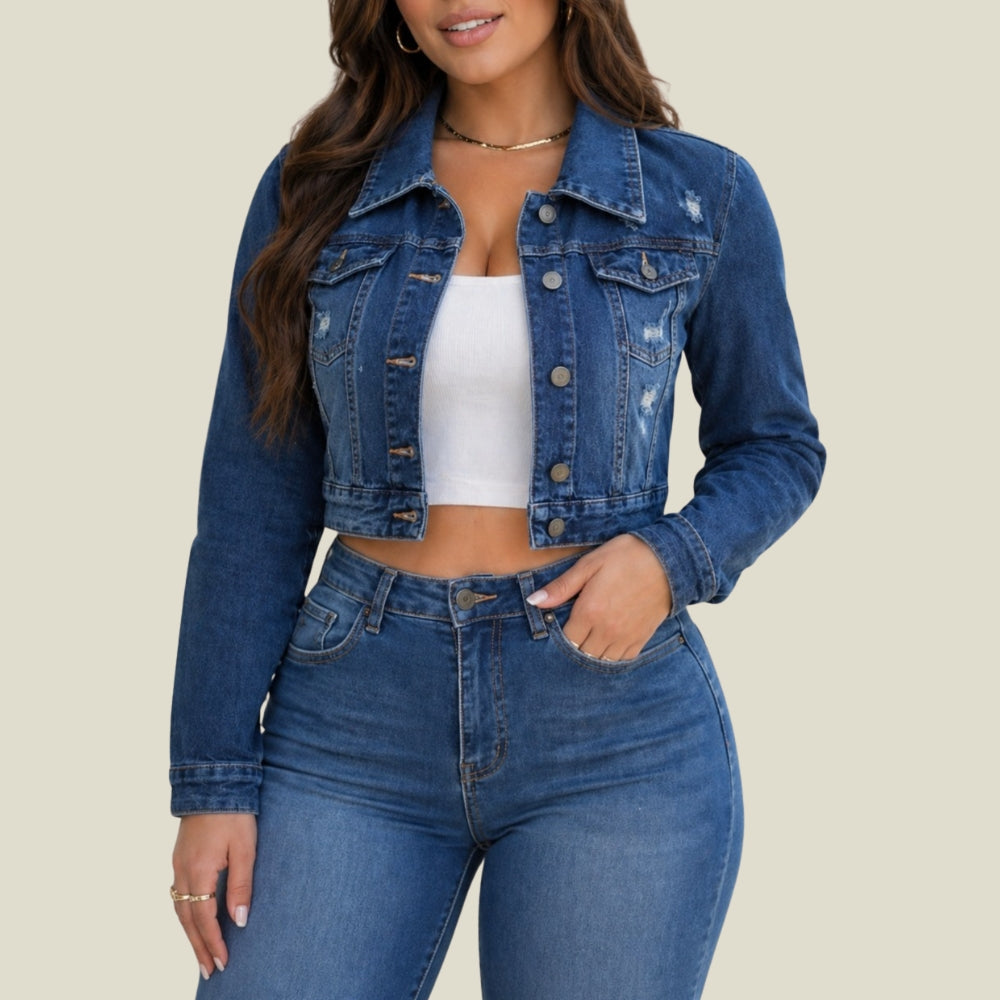 Chaqueta Jean Rígida Torera Dama M4 Tono Medio
